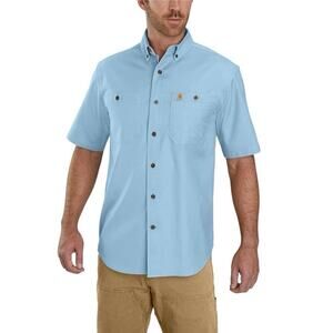 Carhartt Men’s Rugged Flex Relaxed Fit Canvas Shirt Powder Blue Size XL